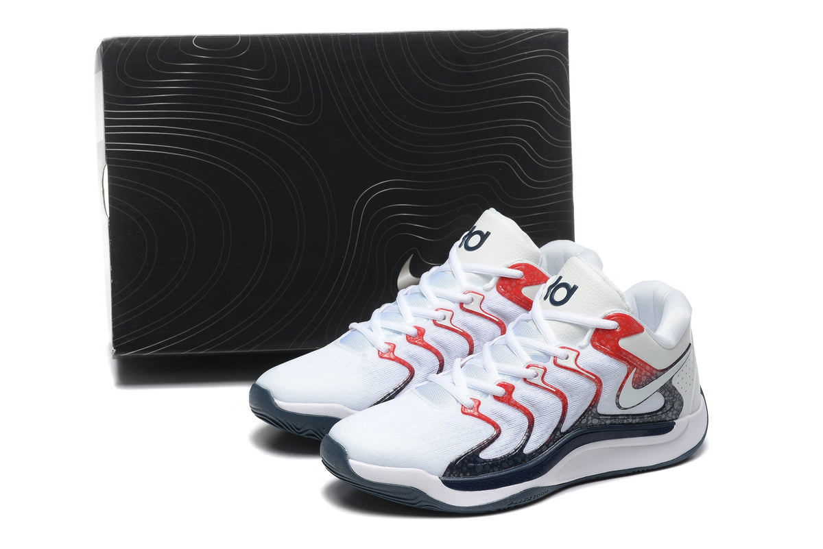 Nike KD Basketball Sneakers White Red Black 876-13