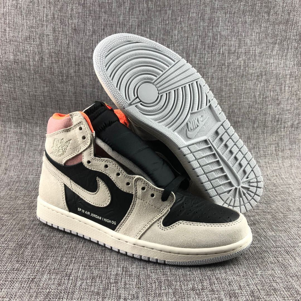 Jordan Air Jordan 1 High OG Gray Black Pink Sneakers 555088-018