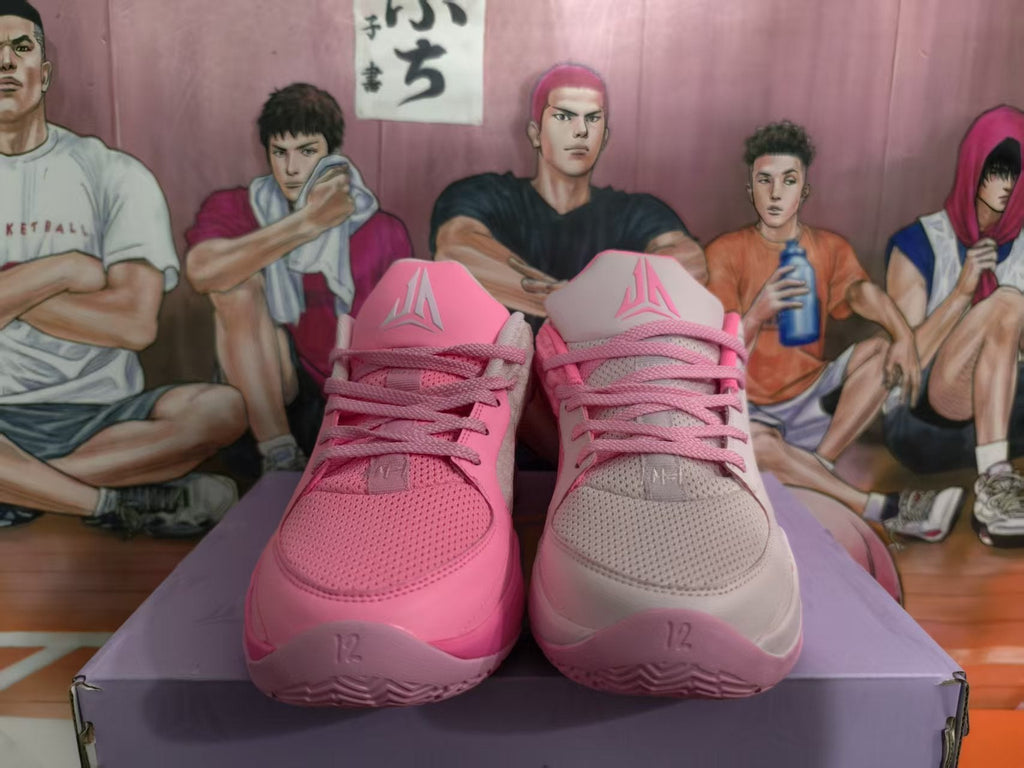 Jordan Pink Two-Tone Basketball Sneakers