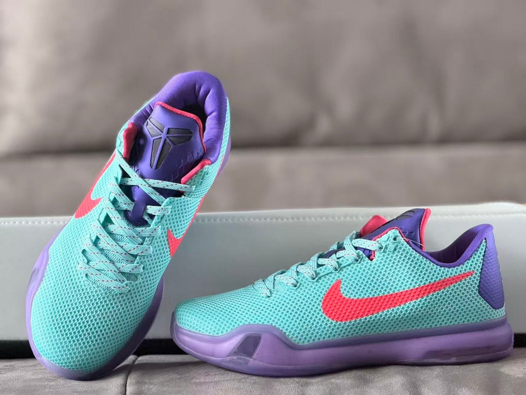 Nike Kobe 10 EYBL Basketball Sneakers Aqua Purple