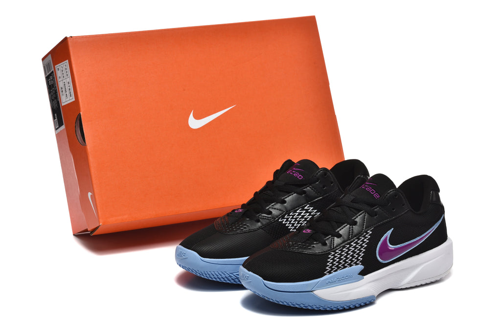 Nike 872-28 Basketball Sneakers Black Blue Purple
