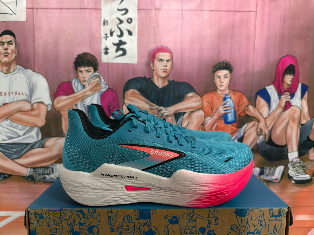 Brooks Hyperion Max Running Shoes in Teal and Pink