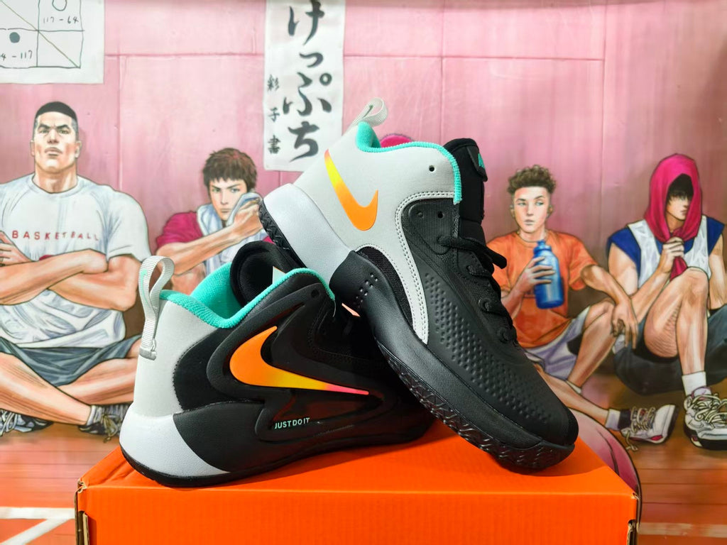 Nike Basketball Shoes Black Multicolor Swoosh