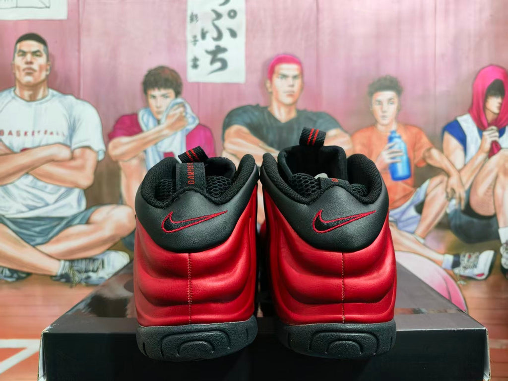 Nike Black and Red Foam-Style Basketball Sneakers