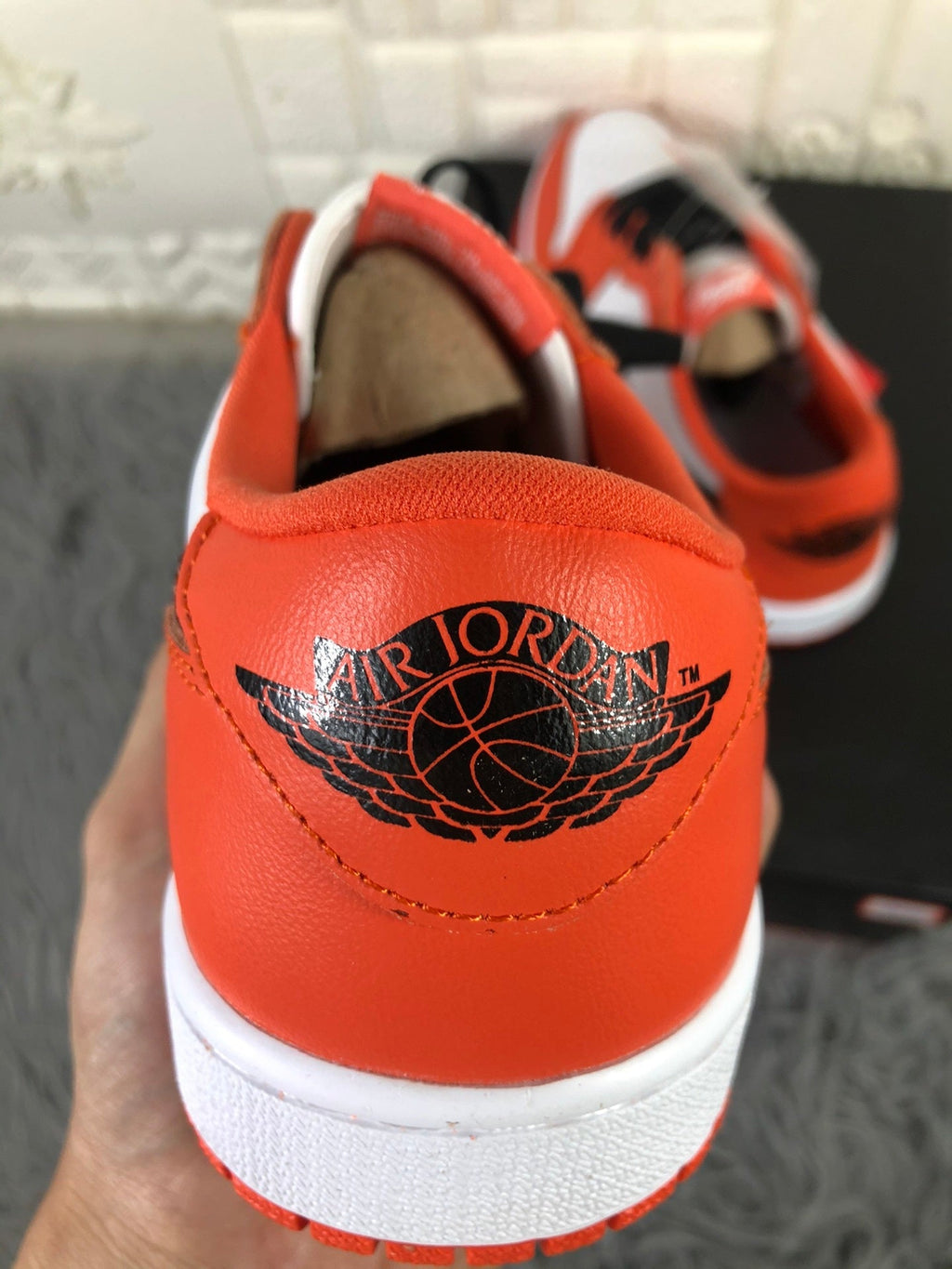 Air Jordan 1 Low White Orange Black Sneakers CZ0790-801