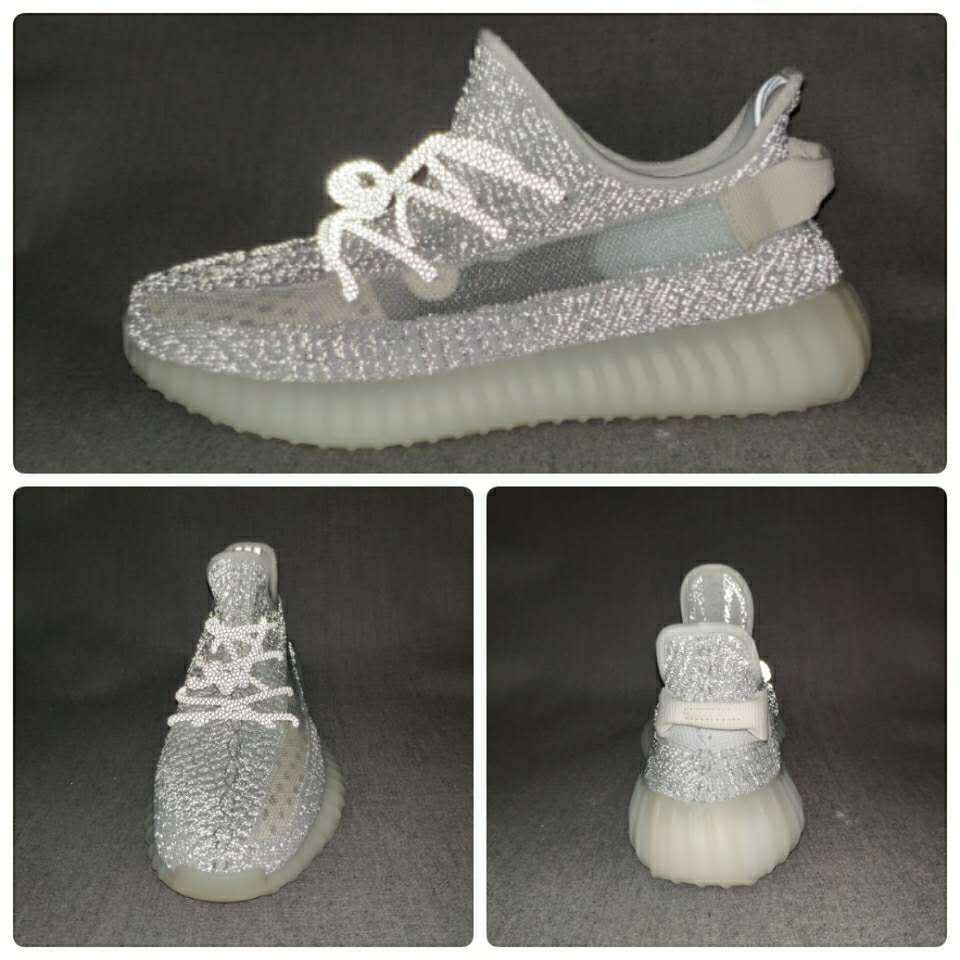 Yeezy 350 V2 Silver Gray Knit Sneakers