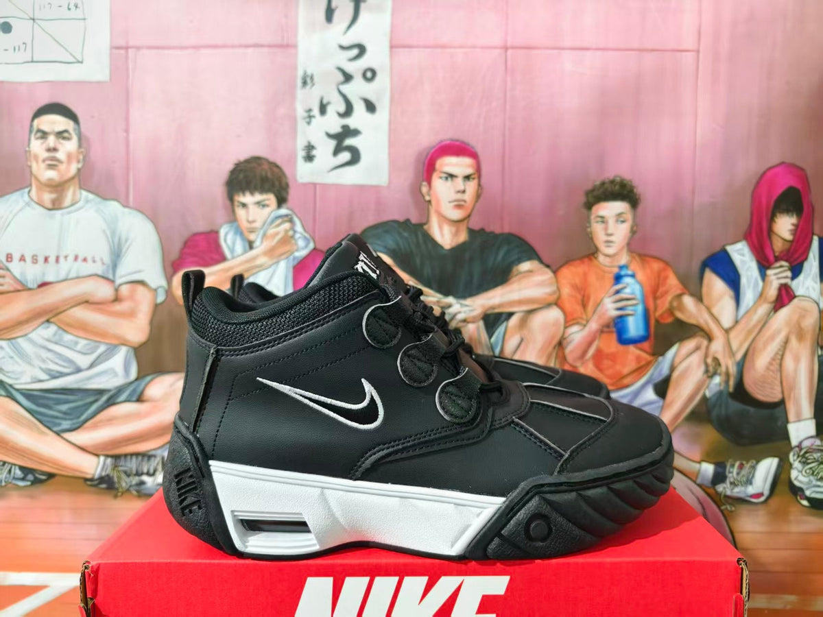 Nike Air Pressure Black and White High-Top Sneakers