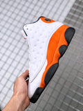 Jordan Air Jordan 13 Starfish White and Orange Sneakers