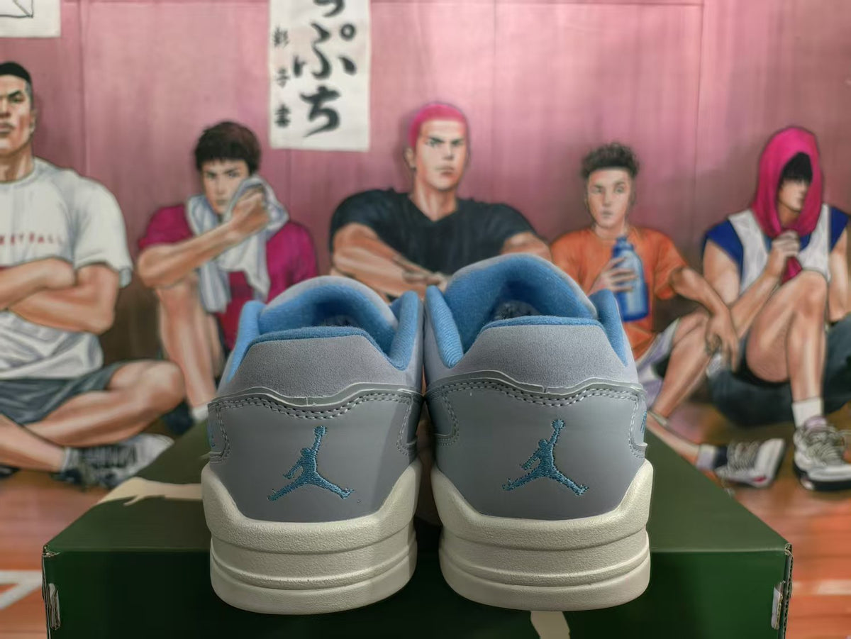 Jordan Blue and Gray Low-Top Sneakers