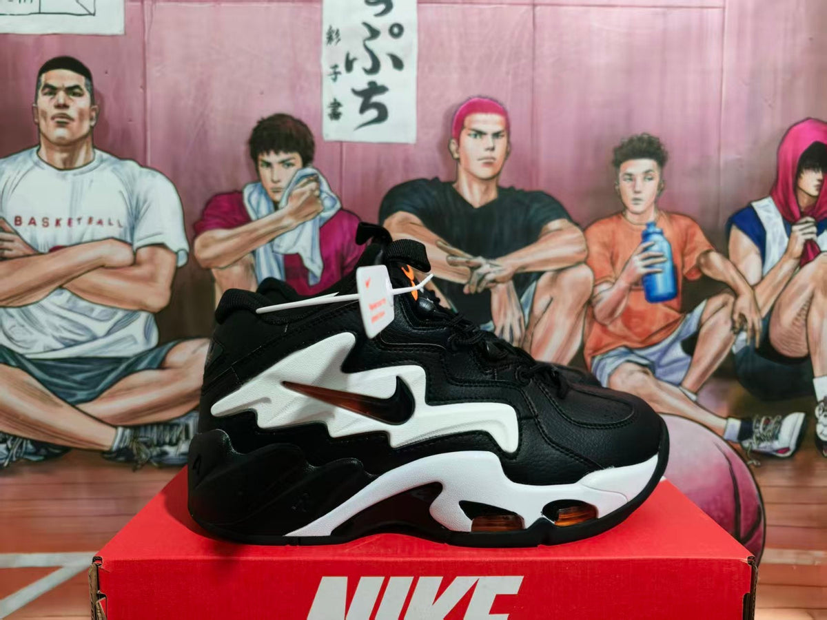 Nike Air Black White Orange Sneakers