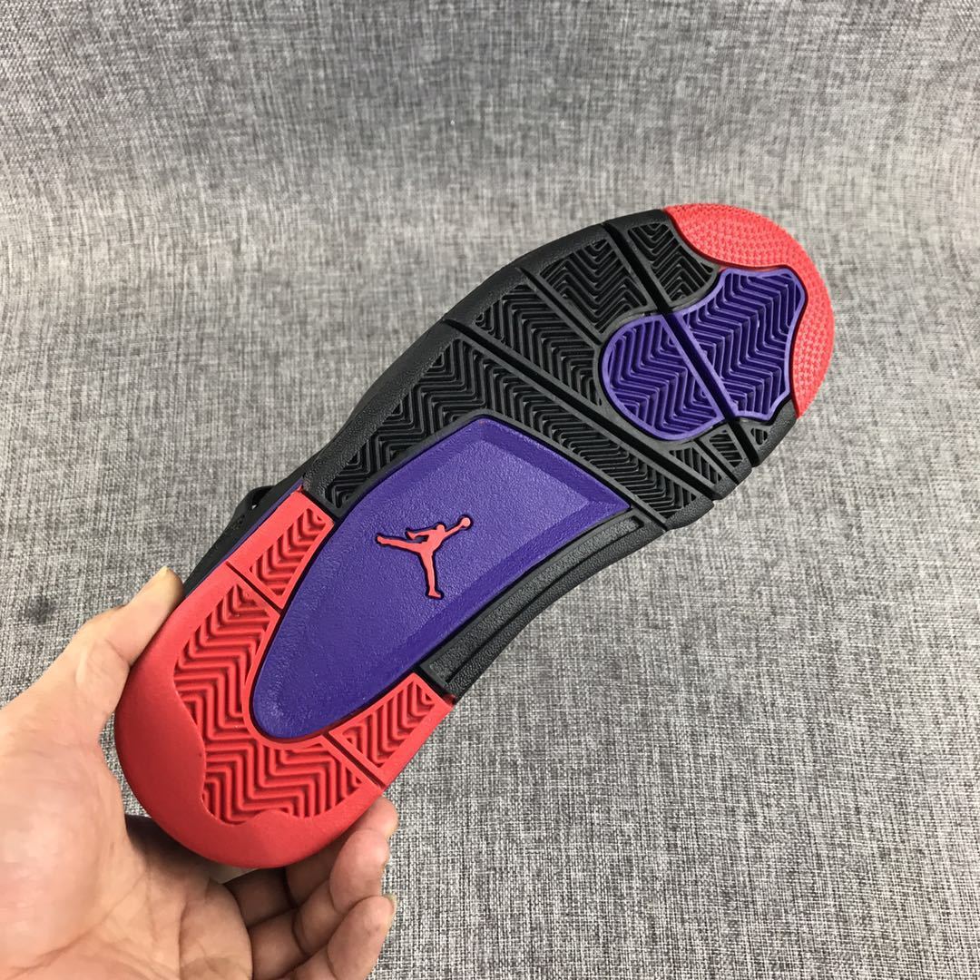 Jordan Air Jordan 4 Black Purple Red Sneakers