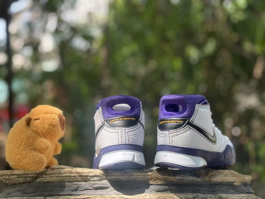 Nike Kobe 1 Kids' High-Top Sneakers White and Purple