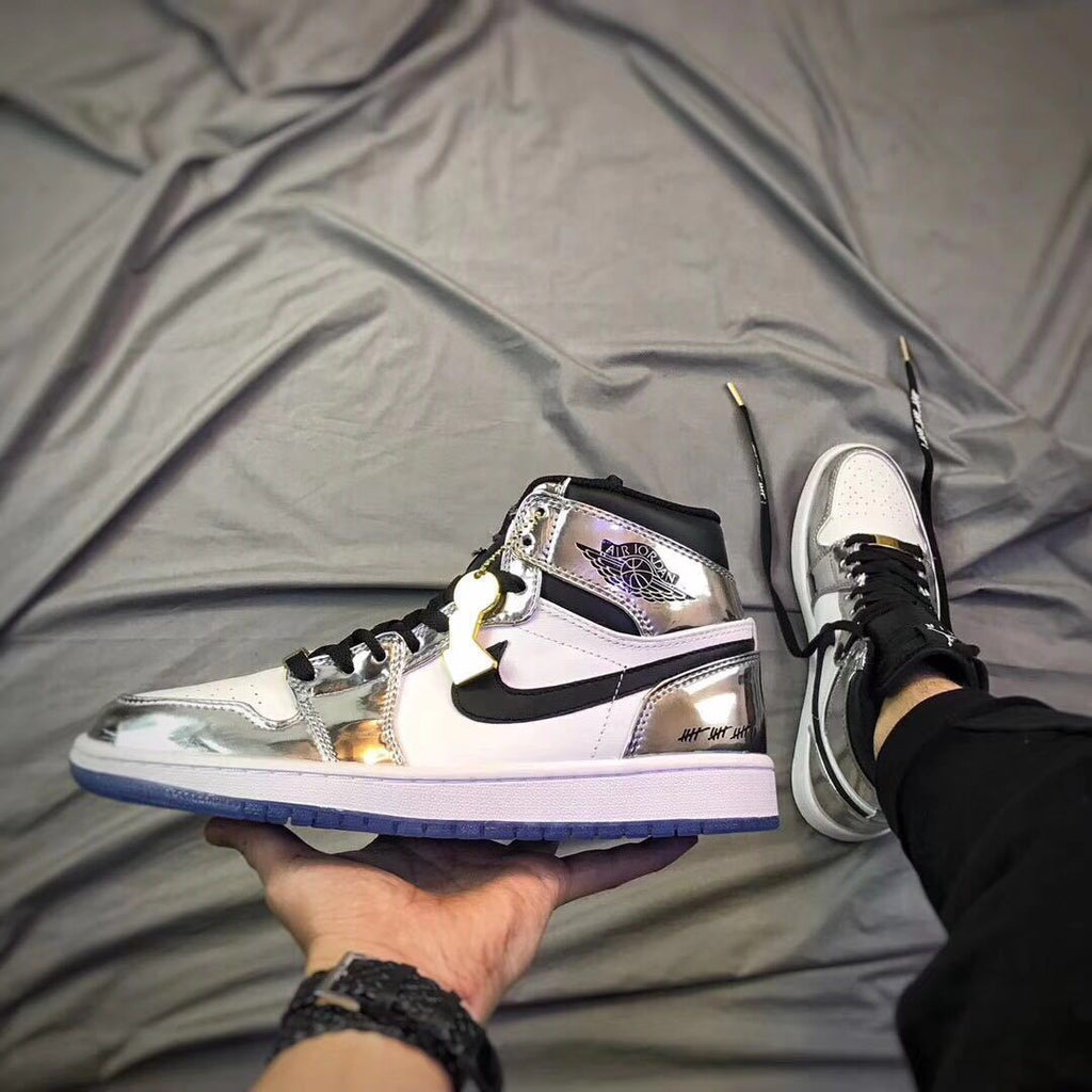 Jordan Air Jordan 1 Pass the Torch White Silver High-Top Sneakers