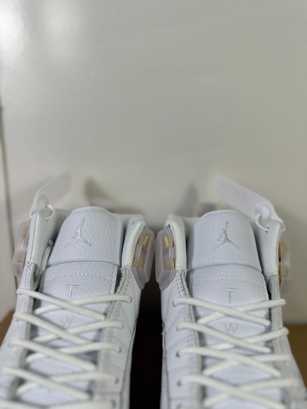 Jordan Air Jordan 12 Retro Phantom White Metallic Gold Sneakers