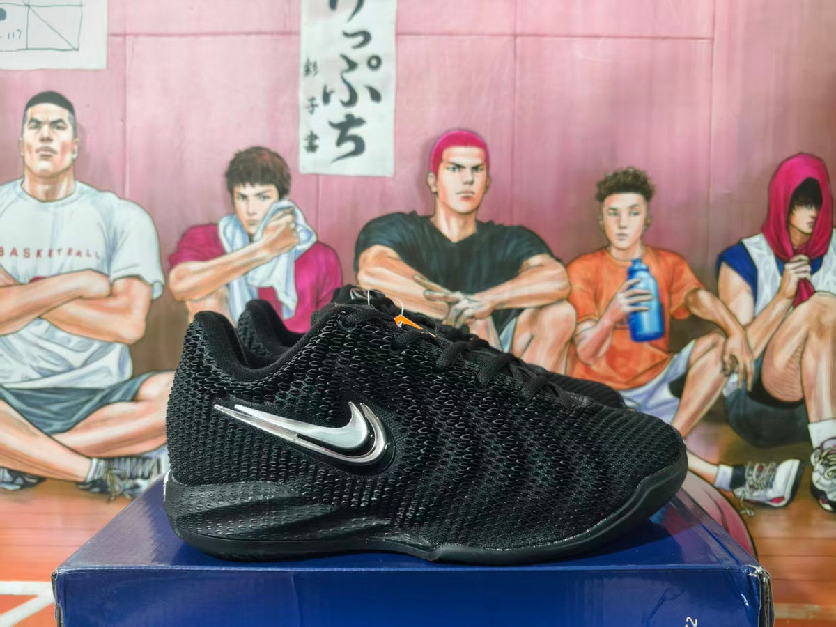 Nike Black Basketball Sneakers with Silver Swoosh