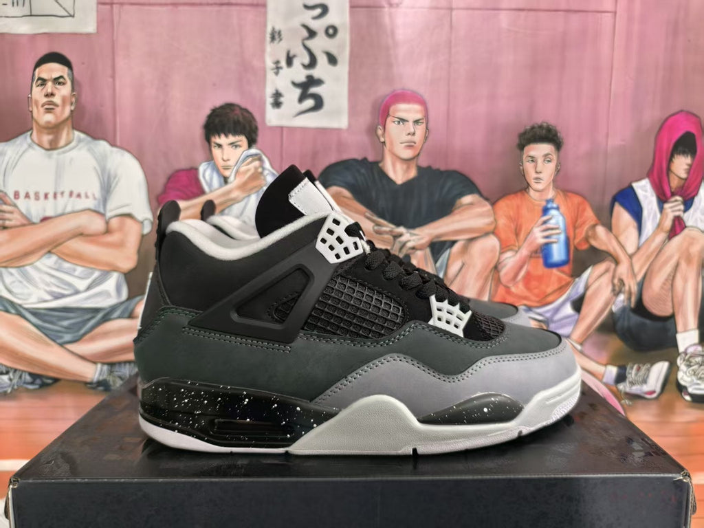 Jordan 4 Black Grey Sneakers