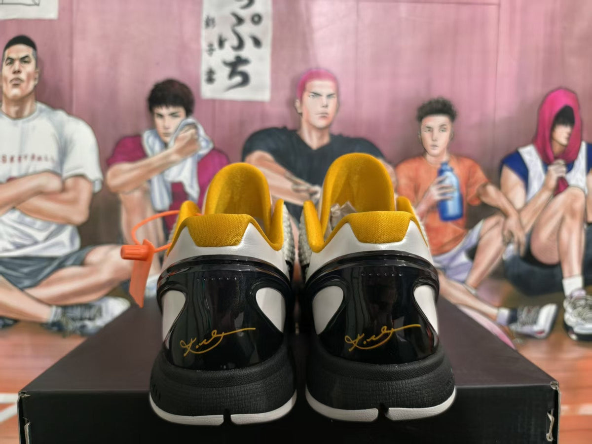 Nike Kobe 6 Basketball Shoes White Black Yellow