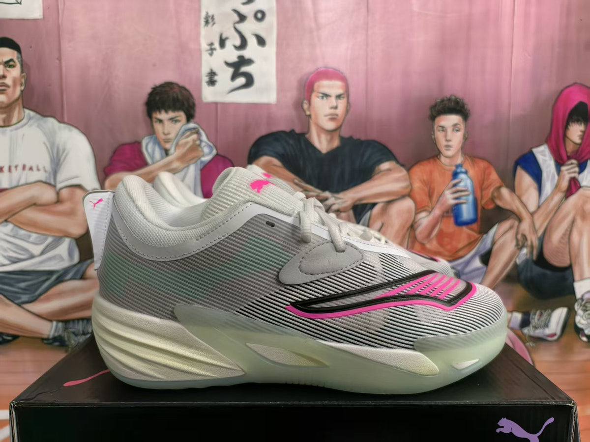PUMA All-Pro Nitro Basketball Shoes White Pink