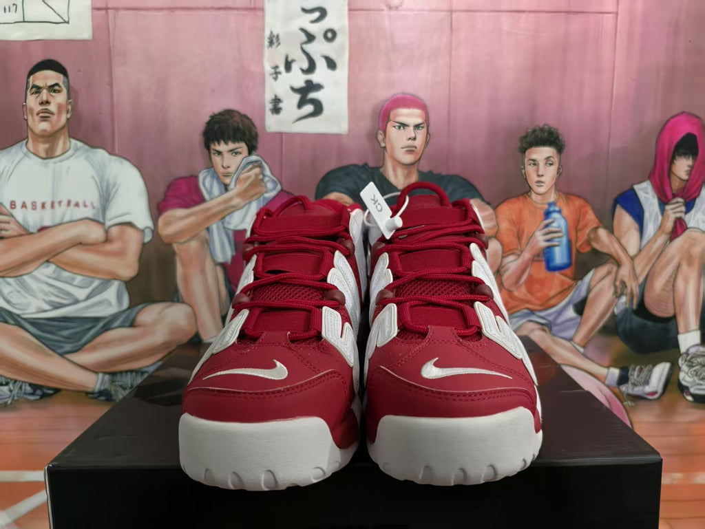 Nike Red and White Basketball Sneakers