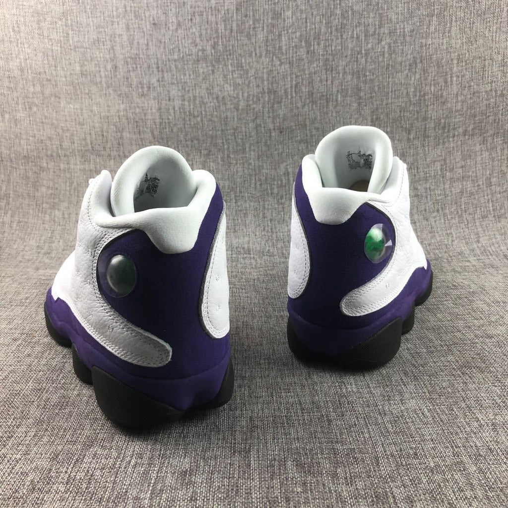 Air Jordan 13 Lakers White and Purple Sneakers