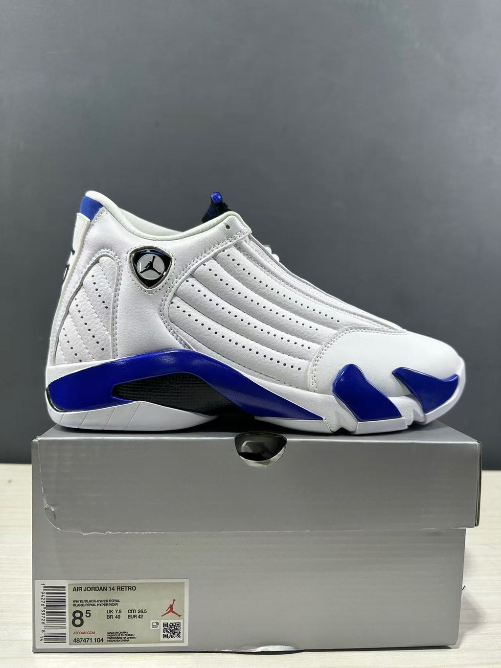 Jordan Air Jordan 14 Hyper Royal White Blue Sneakers