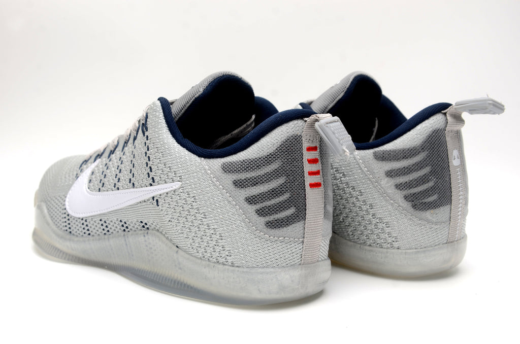 Nike Kobe 11 Low Basketball Shoes Gray and Navy