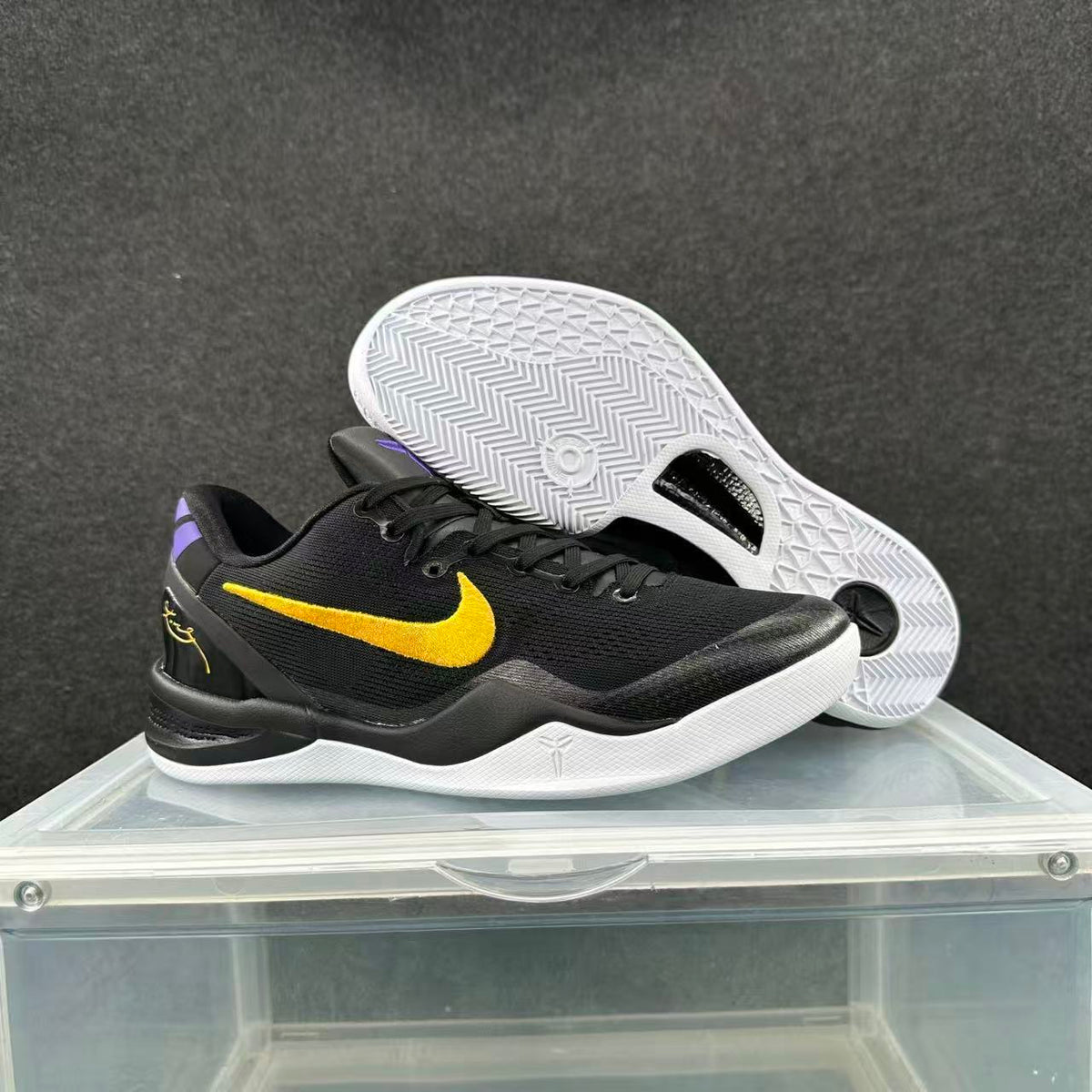 Nike Kobe Basketball Sneakers Black Purple Gold