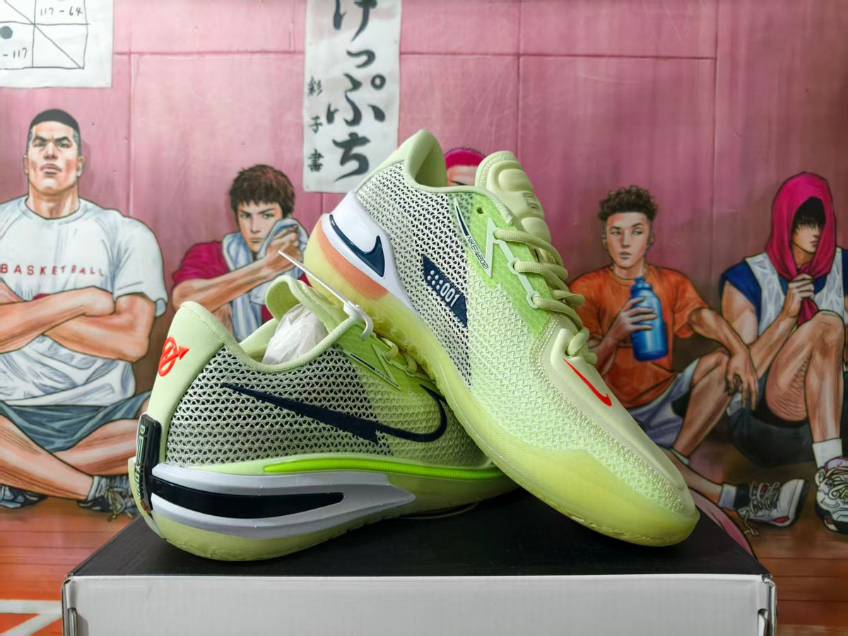 Nike GT basketball shoes in lime green
