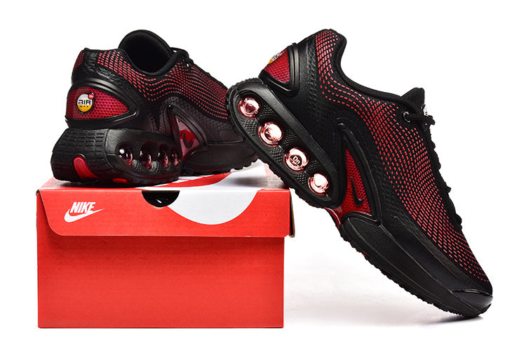 Nike Air Max Black and Red Running-Style Sneakers
