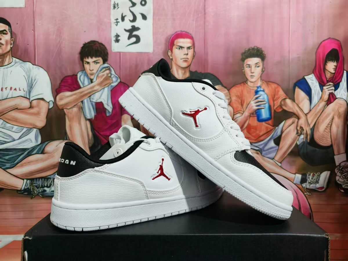 Jordan White Black Low-Top Sneakers