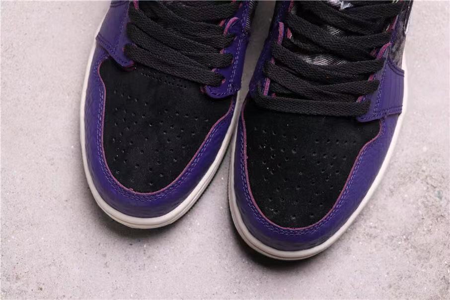 Jordan 1 Zoom Air CMFT Bayou Boys Black Purple Sneakers