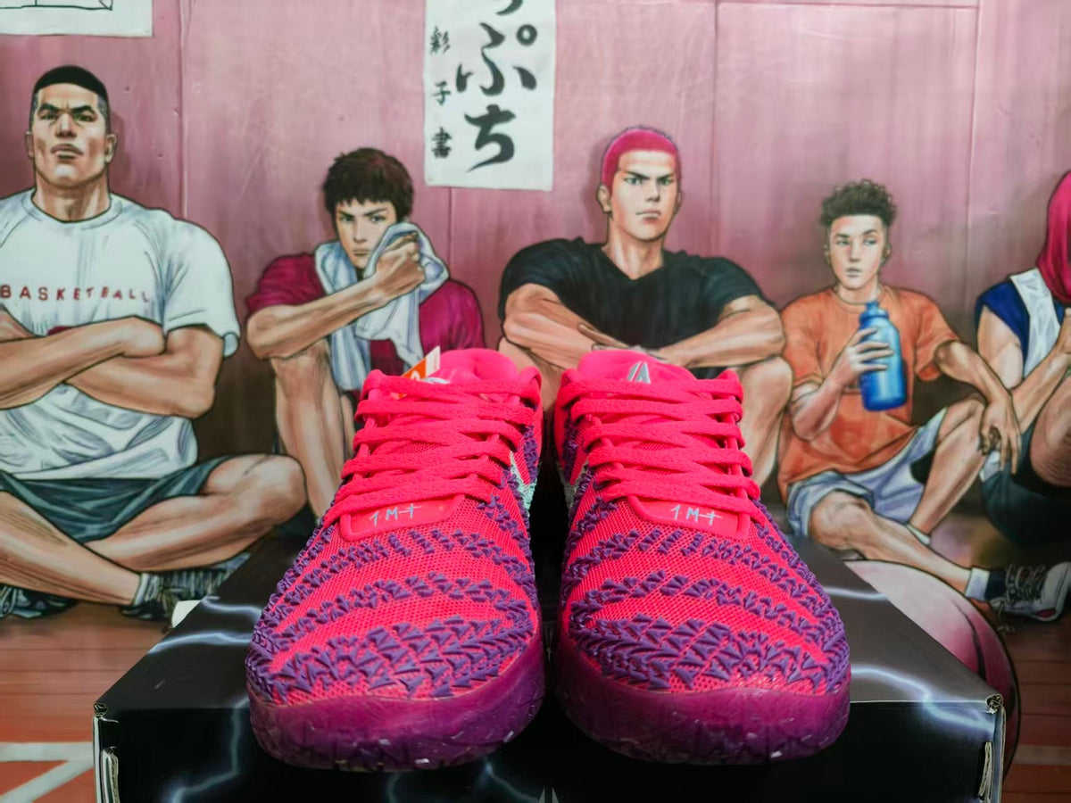 Nike Zoom Basketball Sneakers Purple Red