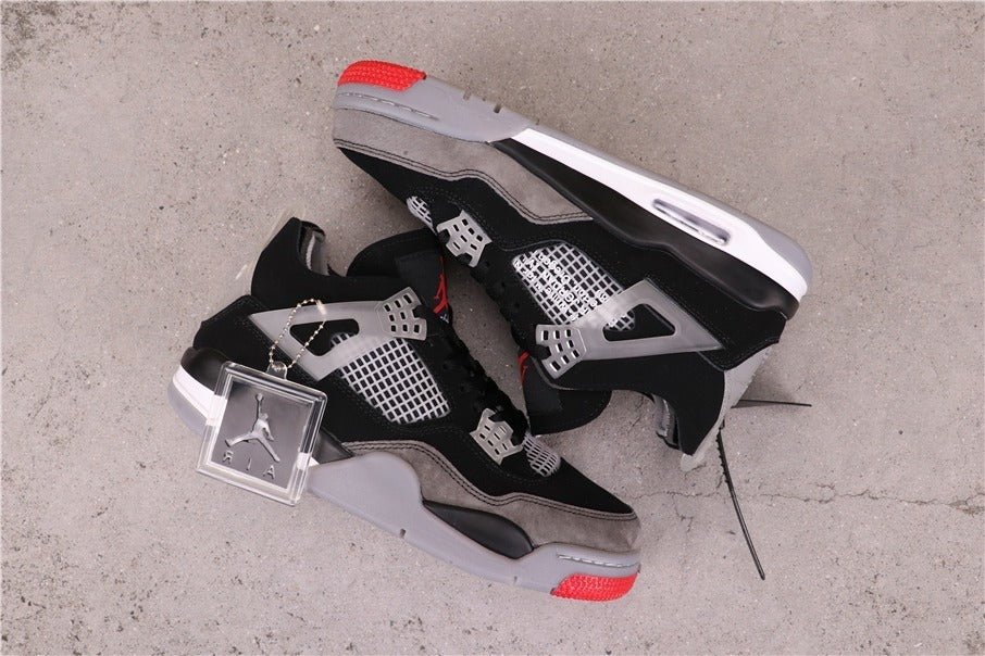 Jordan Air Jordan 4 Black Gray Red Sneakers AQ9129-412