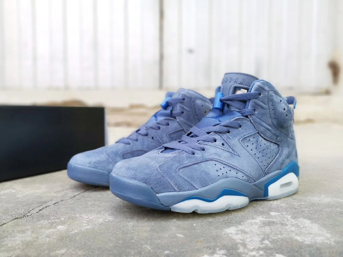 Jordan 6 Black Obsidian Blue Sneakers 384664-400