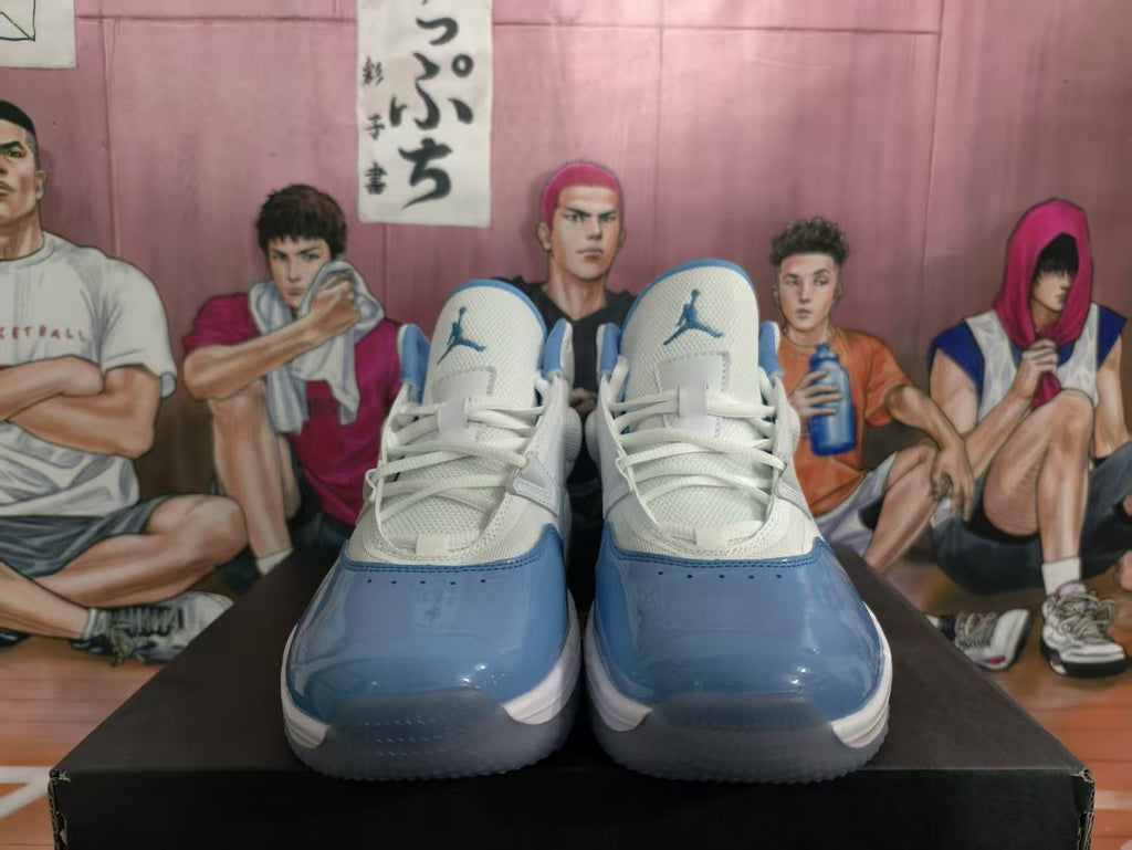 Jordan Flight Basketball Sneakers White and Blue