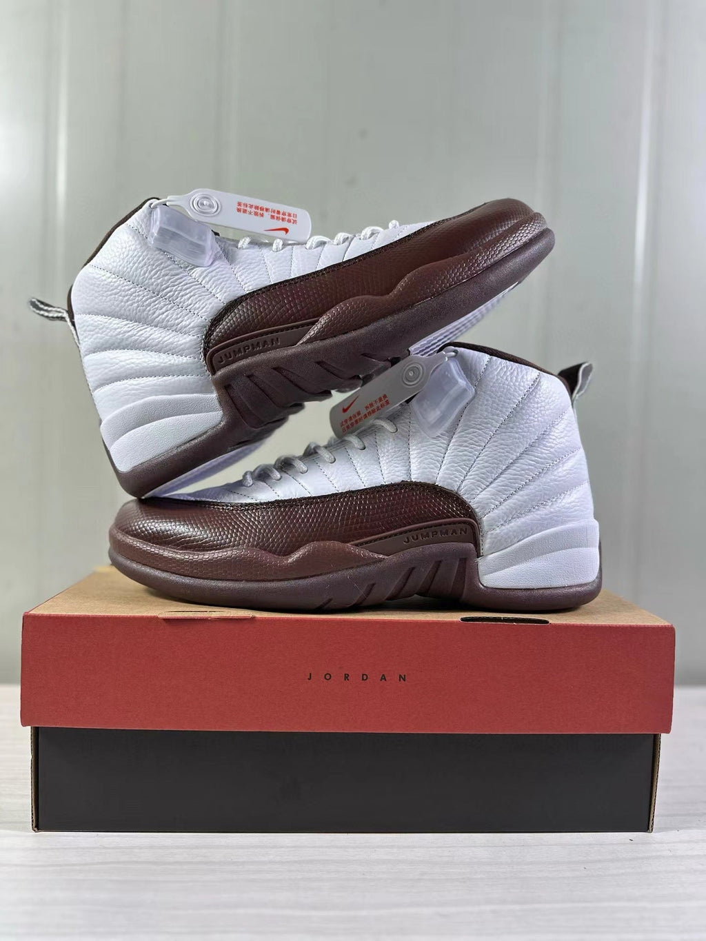 Jordan Air Jordan 12 Retro White Brown Sneakers FZ5026-100