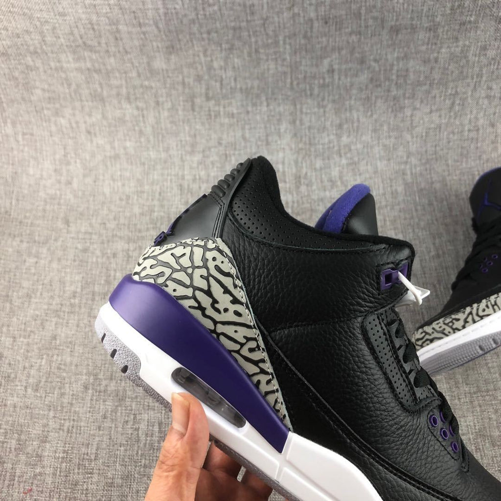 Jordan 3 Court Purple Black Sneakers CT8532-050