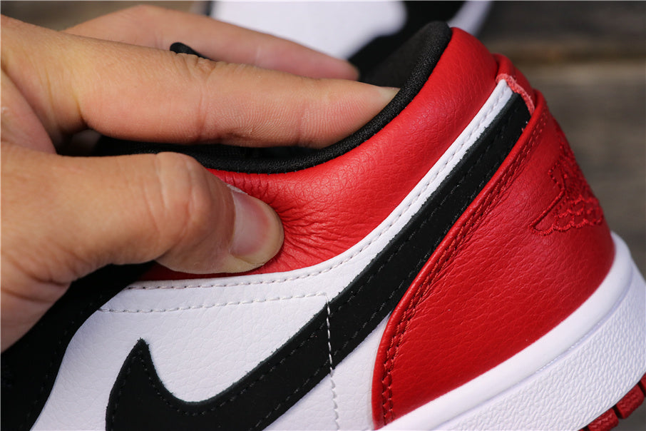 Air Jordan 1 Low Black Toe Sneakers 553558-116