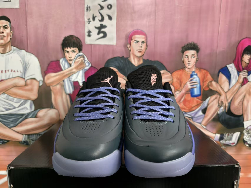 Jordan Air Zoom Basketball Sneakers Black Purple