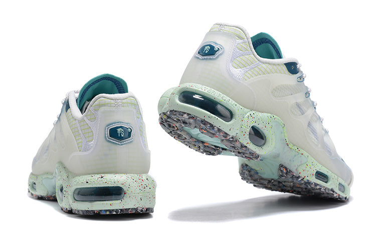 Nike Air Max Tn White and Teal Sneakers