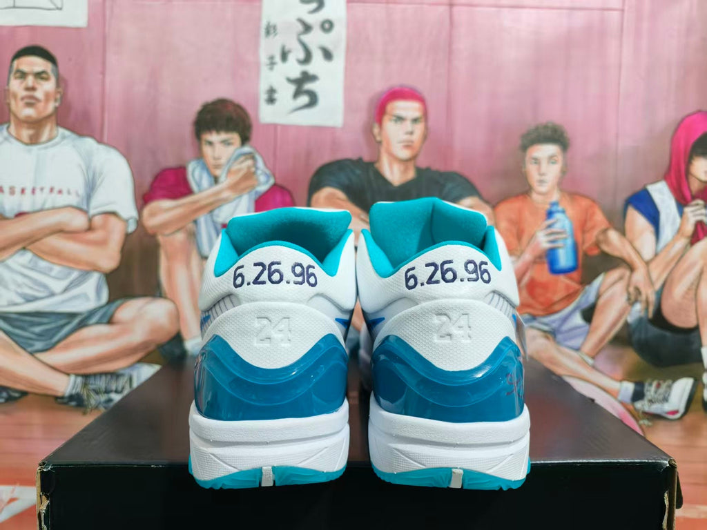 Nike Basketball Sneakers White Blue Kobe-Inspired Style
