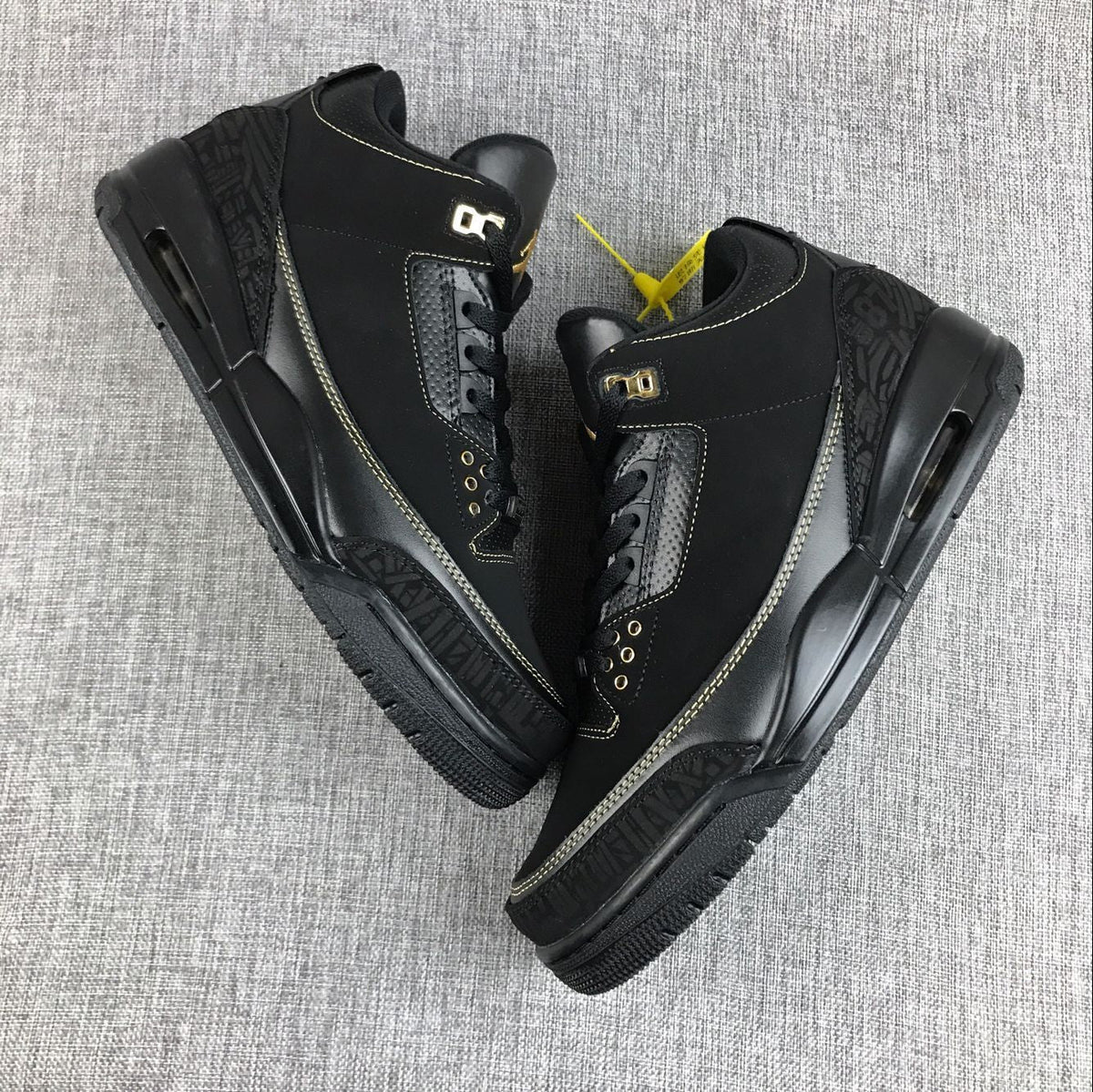 Jordan Air Jordan 3 BHM Black and Metallic Gold Sneakers