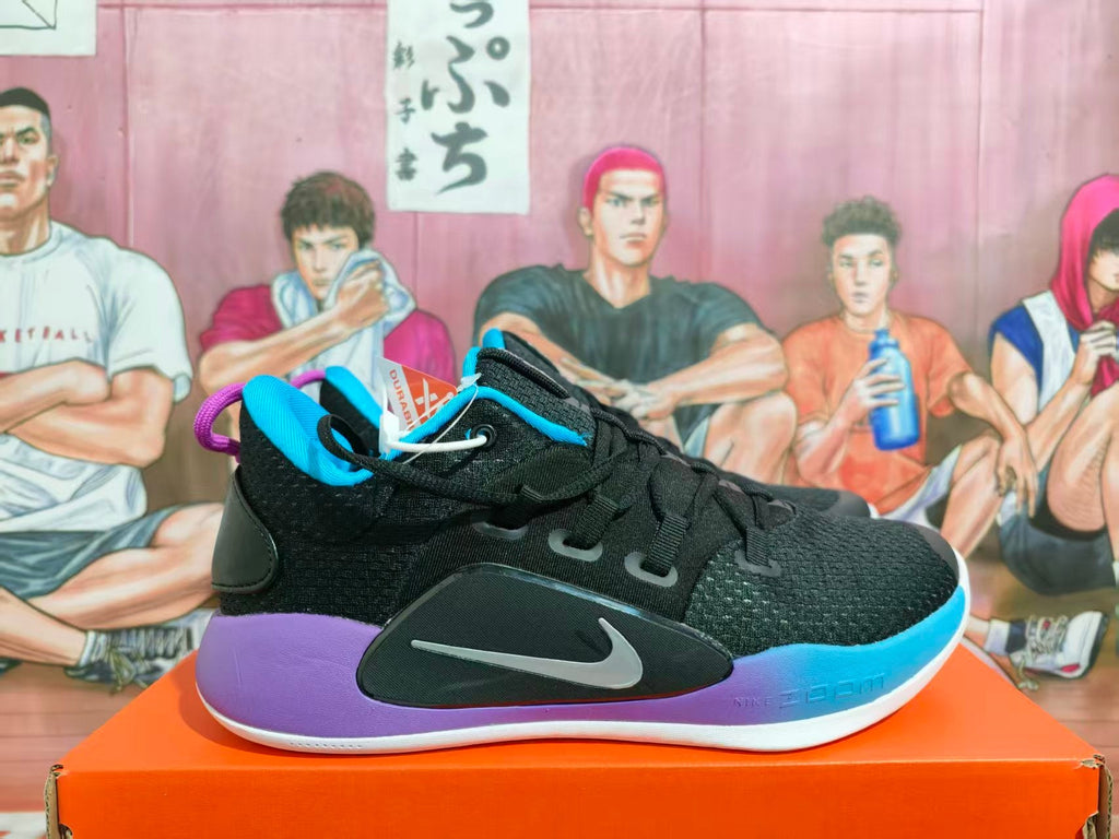 Nike Zoom Basketball Shoes Black Purple Blue